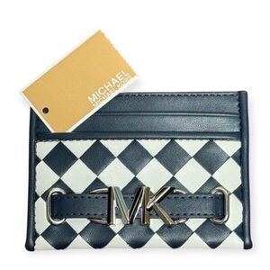 Michael Kors Navy and White Card Holder NWT